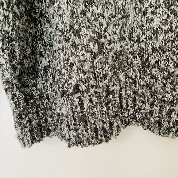 Coco Jaimeson Sweater Women XL Pointelle Heather Charcoal Cozy Comfy Fuzzy NWT - Picture 6 of 10
